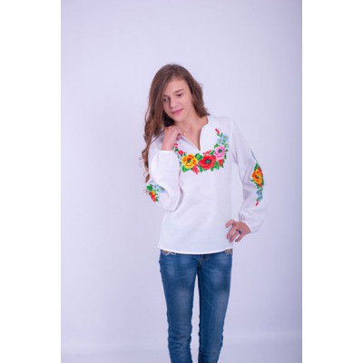 Embroidered blouse for girl "Caprice"